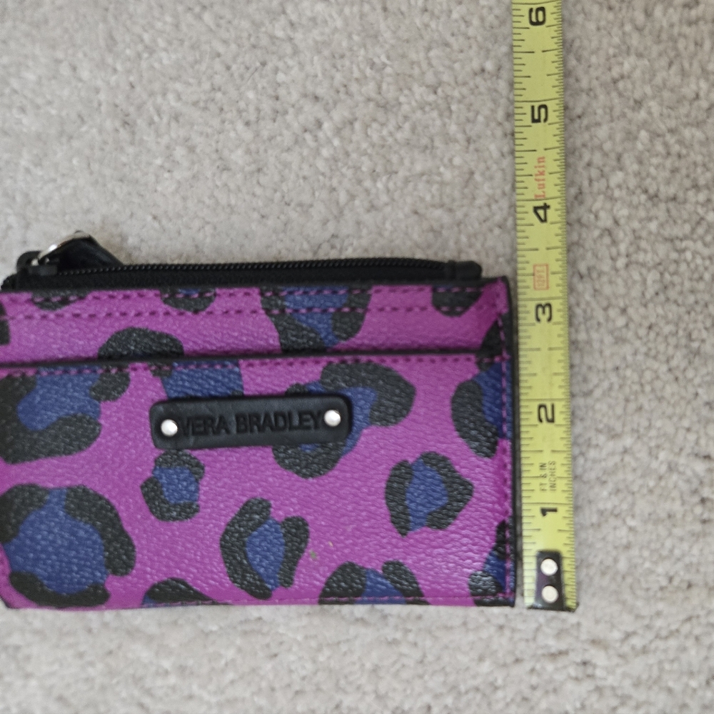 NEW Vera Bradley Lilac Leopard Coin Purse and Card Holder 2021 Retired Pattern - Picture 5 of 8